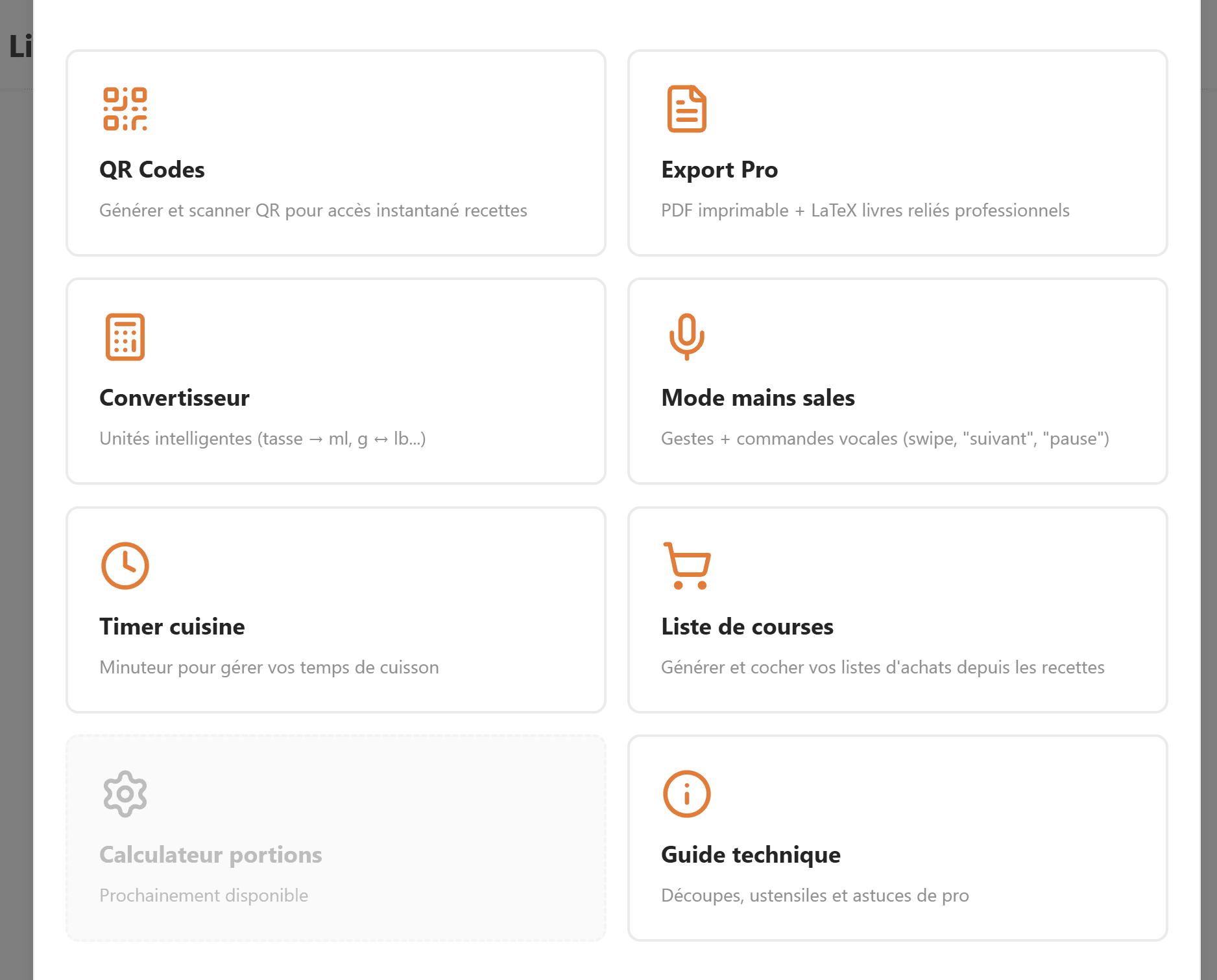 Dashboard et outils de gestion du SaaS